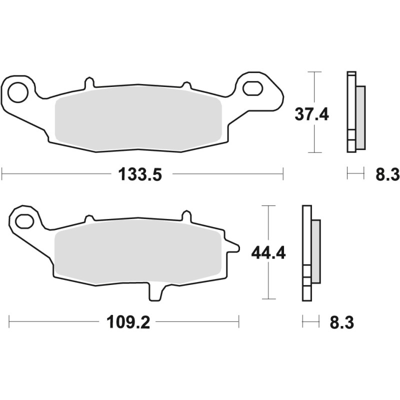 Klocki hamulcowe TRW ZF KH229 do Kawasaki ER5, ER6, Versys 650, KLR 650, Z 750, ZR7