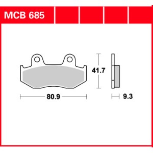 TRW ZF Klocki hamulcowe KH411 Organic Honda CH 125 Spacy 94-99, PS 125 07-13, PS 150 06-10, przód (PROMOCJA)