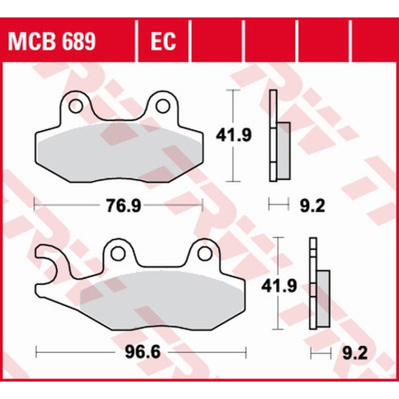 TRW ZF Klocki hamulcowe KH228 Organic Honda CA / CMX Rebel 95-96, Kymco 50 / 125 00-17 przód