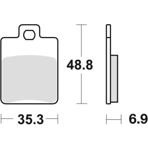TRW ZF Klocki Hamulcowe KH260 Organic Derbi Sonar 50 / 125 09-13, Piaggio NRG 50 04-10, Peugeot Tweet 125 / 150 13-, Tył