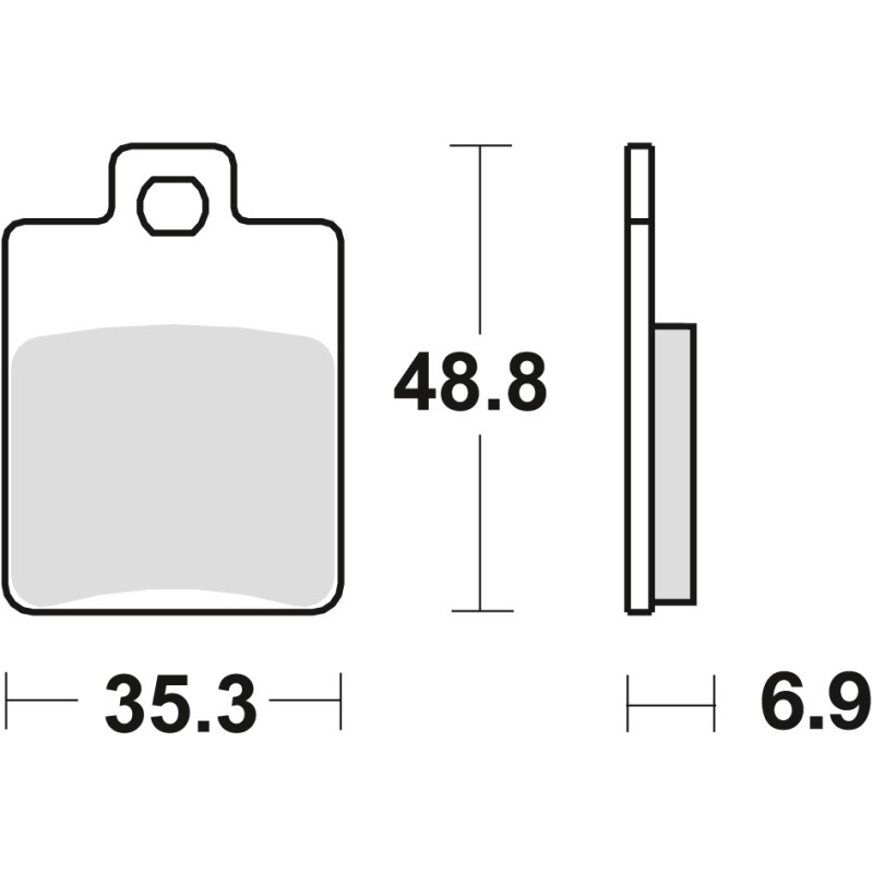 TRW ZF Klocki Hamulcowe KH260 Organic Derbi Sonar 50 / 125 09-13, Piaggio NRG 50 04-10, Peugeot Tweet 125 / 150 13-, Tył
