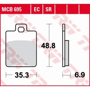 Klocki hamulcowe TRW ZF KH260 ECO Organic do CPI GTR 50/200, GTR 125, Gilera Stalker 125, Piaggio Fly 100