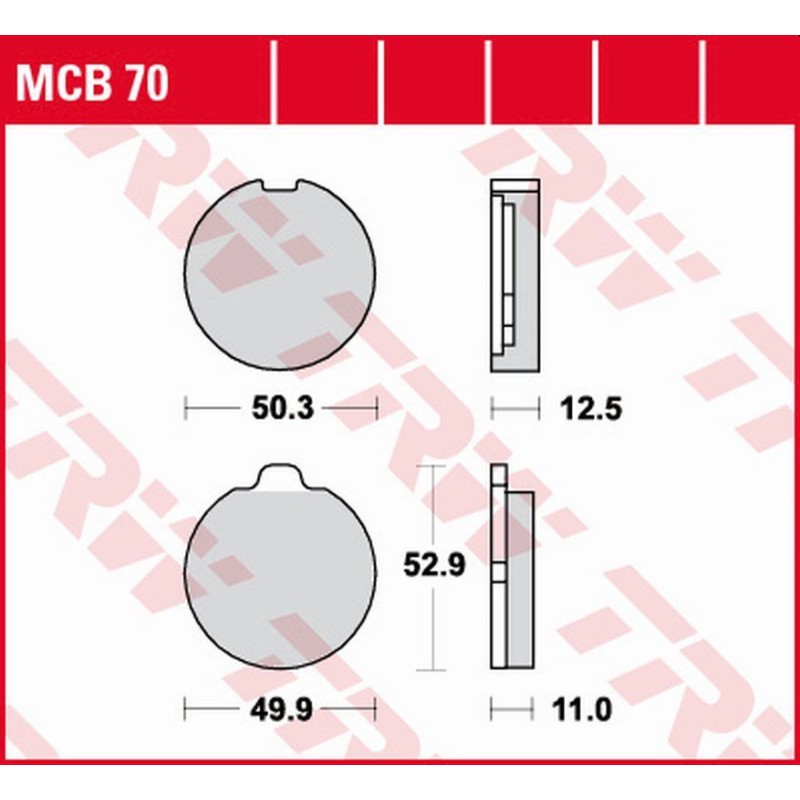 TRW ZF Klocki hamulcowe KH035 Organic Suzuki GS 400/750 '77-'79, GS 850 '79-'81 przód