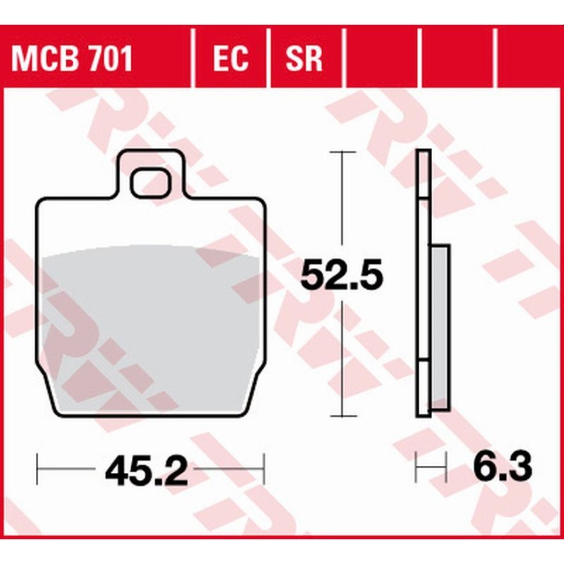 TRW ZF Klocki hamulcowe KH268 ECO Organic Yamaha NS 50 Aerox