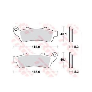 Klocki hamulcowe TRW ZF KH261 KH281 do HONDA NT 650 V, VFR 800, XL 1000 V, STX 1300, GL 1800