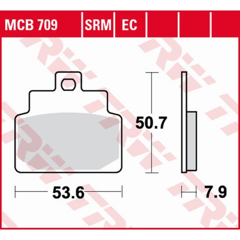 Klocki hamulcowe TRW ZF KH301 do Aprilii Scarabeo 4T 100 '01-'09, Company 125 '09-'13, Leonardo 125 '99-'05, Mojito 125 '02-