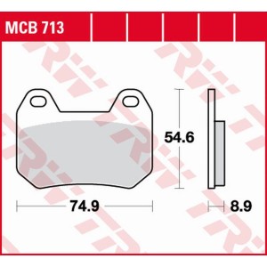 TRW ZF Klocki hamulcowe KH304 organic BMW K 1200LT '98-'09, R 1200CL '03-'05 tył