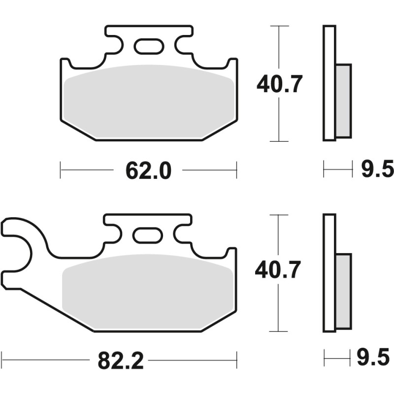 TRW ZF Klocki hamulcowe KH317 Sinter Offroad do Suzuki LTF 500 03-04, Yamaha YXR 660 04-06 YFM 700 Raptor 06- Tył