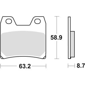 TRW ZF Klocki hamulcowe KH348 Organic Yamaha FZS 1000 Fazer 01-05, XJR 1300 02-16, tył (PROMOCJA)