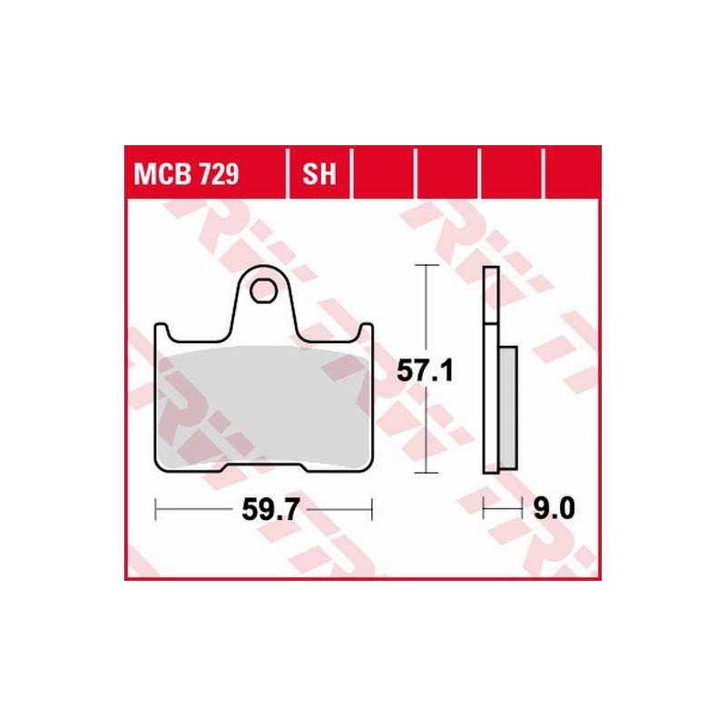 TRW ZF Klocki hamulcowe KH254 Organic Suzuki GSXR 600 04-05, GSF 650 05-06, GSXR 750 04-05, GSX 1400 01-07, tył