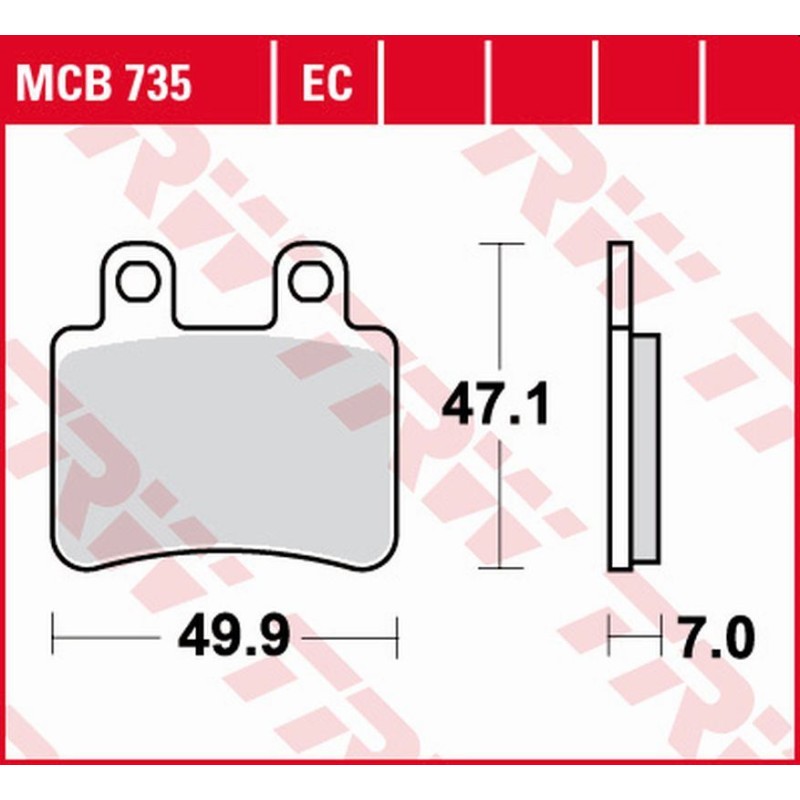TRW ZF Klocki Hamulcowe KH350 Eco Organic do Derbi Senda, Cross City 125, Senda 125, Peugeot Elystar