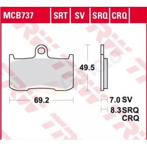 TRW ZF Klocki hamulcowe KH347 Spiek metaliczny Sinter Racing - Kawasaki Z 800 13-17, Z 900 17-21, Z 1000 03-06, Suzuki GSX 750 1