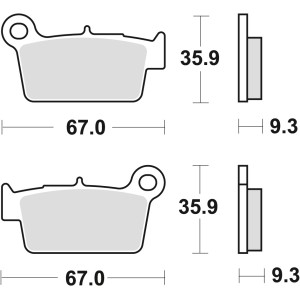 TRW ZF Klocki hamulcowe KH367 Sinter Offroad Kawasaki KXF 250 04-, KLX 450 07-, KXF 450 04-, KXE 450 10-, Suzuki RMZ 250 04-, RM