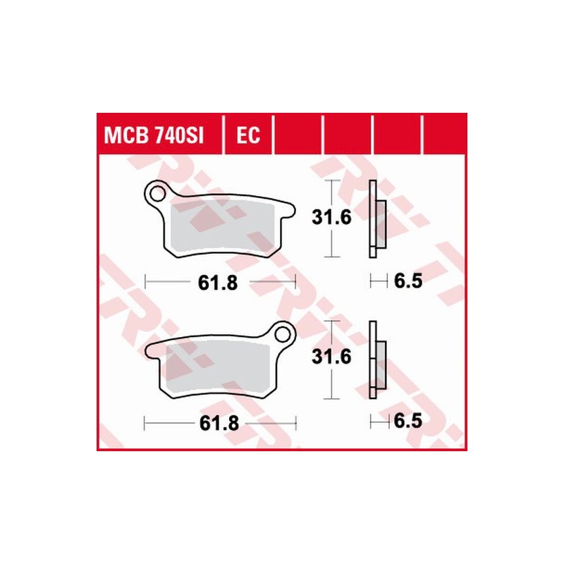 TRW ZF Klocki hamulcowe KH357 Sinter Offroad KTM SX 65 02-22, SX 85 03-11 (PROMOCJA)