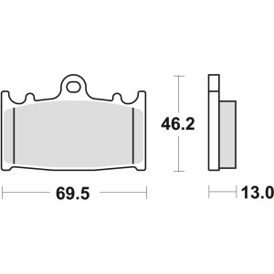 Klocki hamulcowe TRW ZF KH366 do Suzuki VL 1500 Intruder 01-08 - tył
