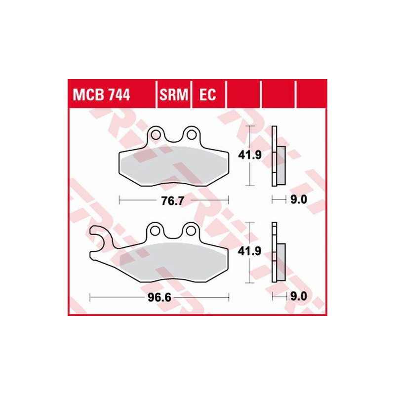 Klocki hamulcowe TRW ZF KH353 do Aprilia Sportcity 50/125 05-13, Peugeot Citystar 50 14-, Piaggio Fly 50 05-12, Vespa GTS