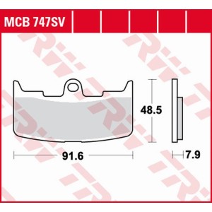 TRW ZF Klocki Hamulcowe KH345 Sinter Street Buell XB-9R Firebolt '02-'07, XB-9S/SX Lightning '03-'10, XB-12S/R/X/TT Firebolt