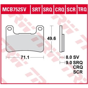 Klocki hamulcowe TRW ZF Lucas KH379 Sinter Racing - zastępuje MCB752SRQ
