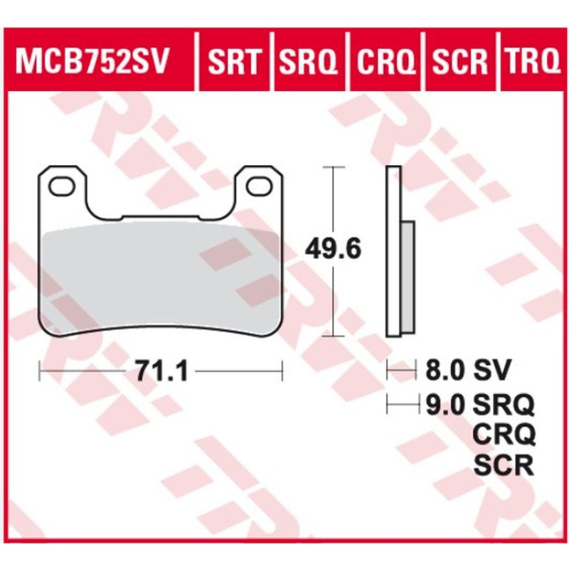 Klocki hamulcowe TRW ZF Lucas KH379 Sinter Racing - zastępuje MCB752SRQ