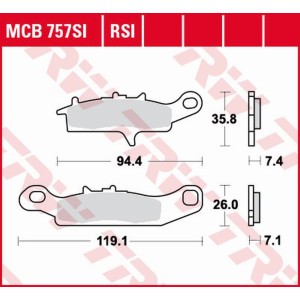 Klocki hamulcowe TRW ZF KH342 KH349 do Kawasaki KFX 450 / 700, KVF 700 - przód