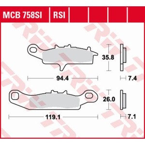 TRW ZF Klocki Hamulcowe KH342 Sinter Offroad do Kawasaki KFX 450 / 700 04-14, KVF 700 04-06 - Przód