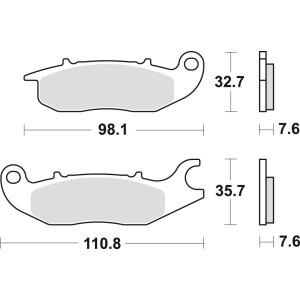 TRW ZF Klocki hamulcowe KH375 organic Honda CBF 125 09-16, CBR 125 04-17, przód