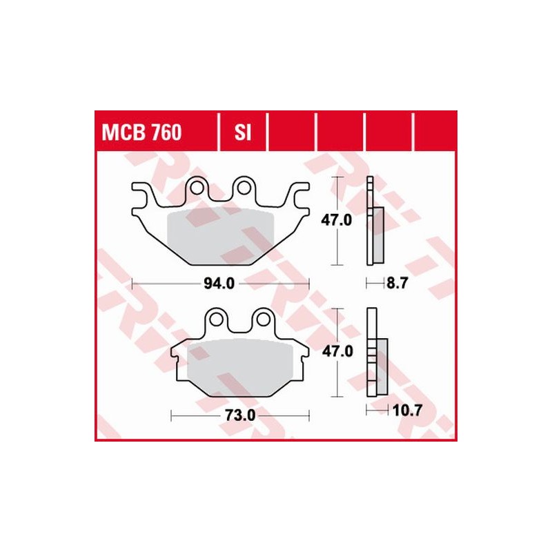 Klocki hamulcowe TRW ZF KH377 do Yamahy MT 125 i YZF 125 - tył