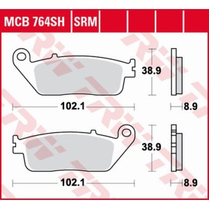 TRW ZF Klocki hamulcowe KH142 Sinter Street do BMW C 650, Honda VT 600 Shadow, CB/CBR 650, NTV 650