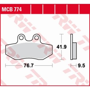 TRW ZF Klocki hamulcowe KH393 Organic Yamaha XC 125 X Cygnus '04-'09 przód