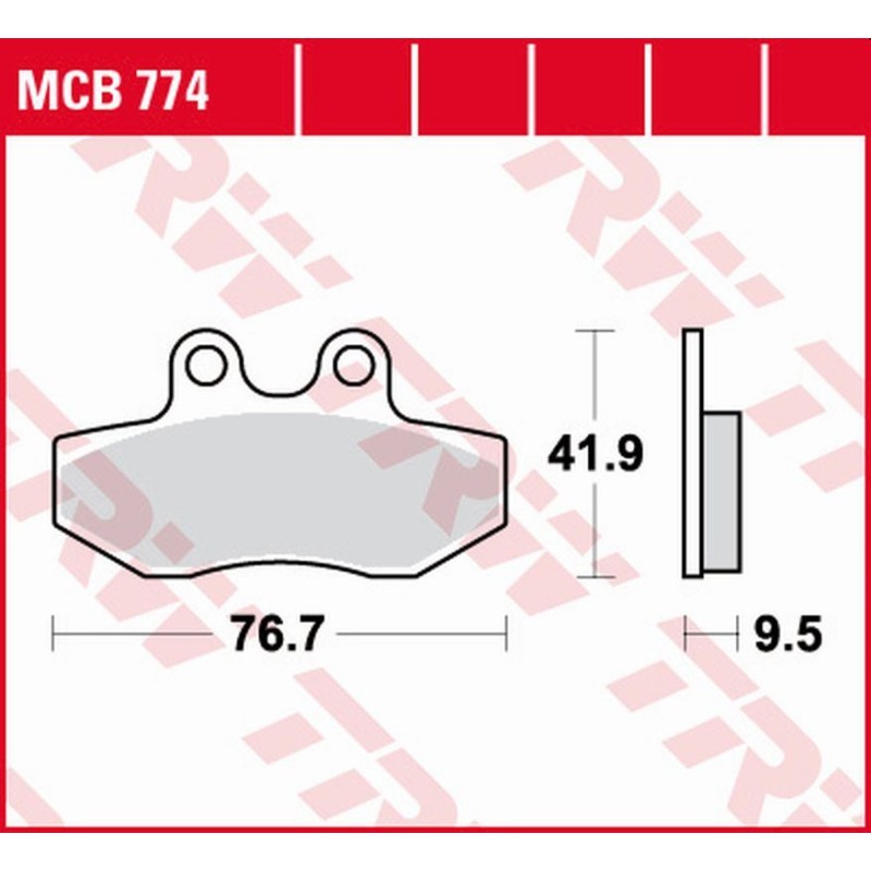TRW ZF Klocki hamulcowe KH393 Organic Yamaha XC 125 X Cygnus '04-'09 przód