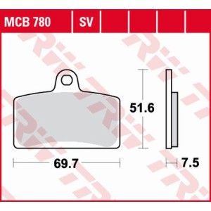 TRW ZF Klocki hamulcowe KH399 Organic Aprilia RS4 50 11-, RS4 125 11-, Tuono 125 17-, przód