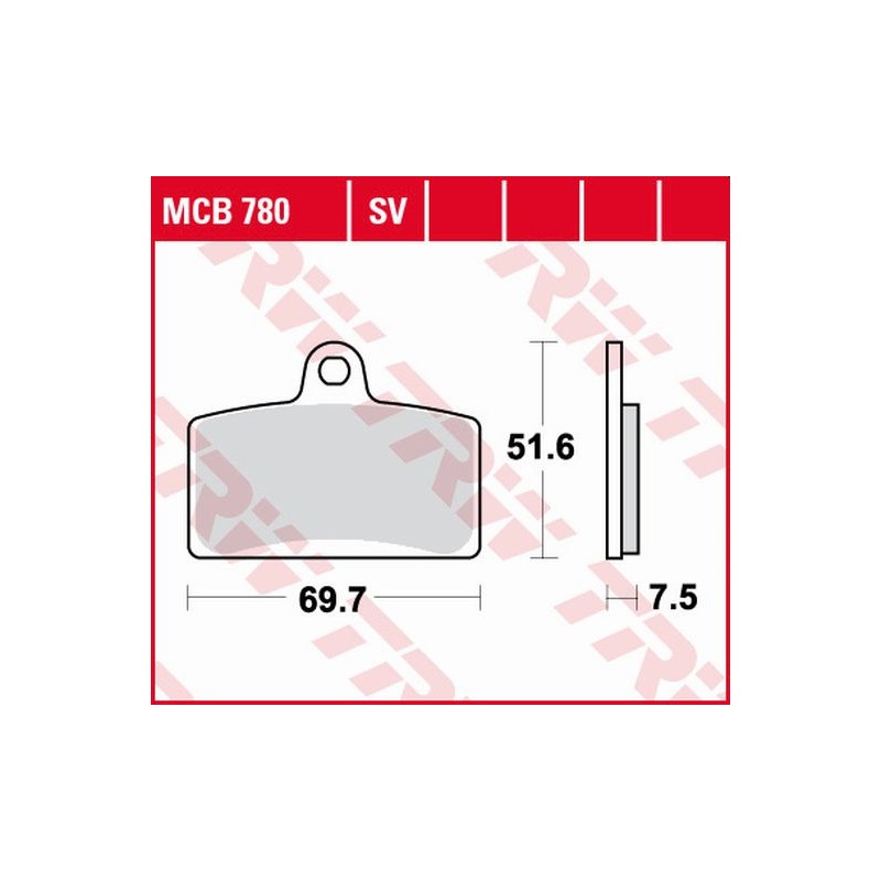 TRW ZF Klocki hamulcowe KH399 Organic Aprilia RS4 50 11-, RS4 125 11-, Tuono 125 17-, przód