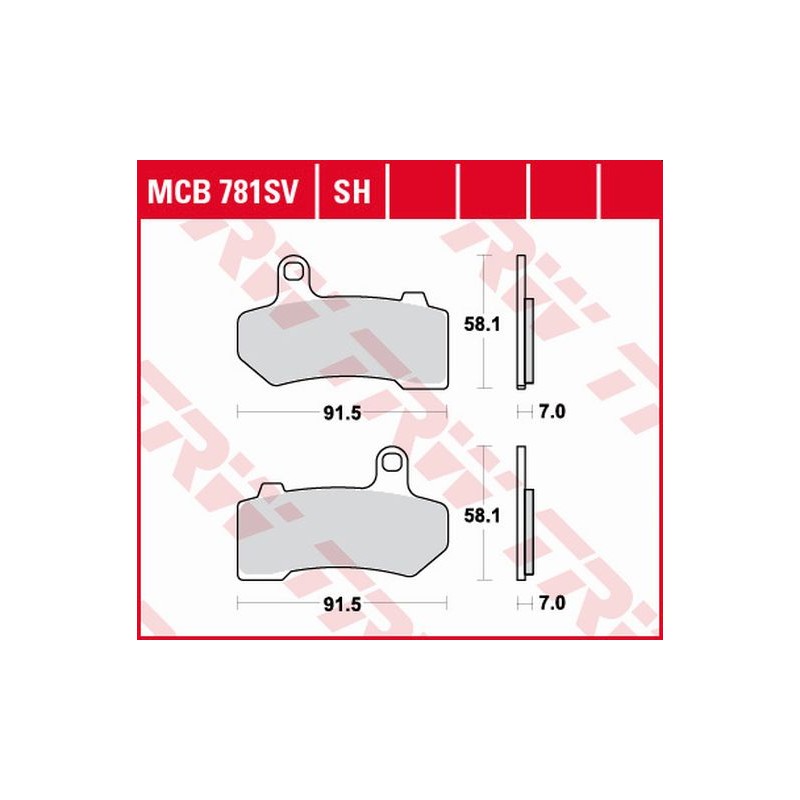Klocki hamulcowe TRW ZF KH409 do Harley-Davidson 1130-1923 (06-21) - tył