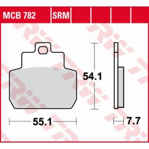 Klocki hamulcowe TRW ZF KH425 do Piaggio MP3 125 '07-'08, X8 125 '06-'08, X8 150 '05-'08 - tył
