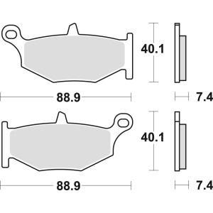 TRW ZF KLOCKI HAMULCOWE KH419 SINTER STREET SUZUKI GSR / GSXR 600 06-10, GSXR 750 06-10, DL 1000 14-, B-KING 1300 07-10, GSX 130