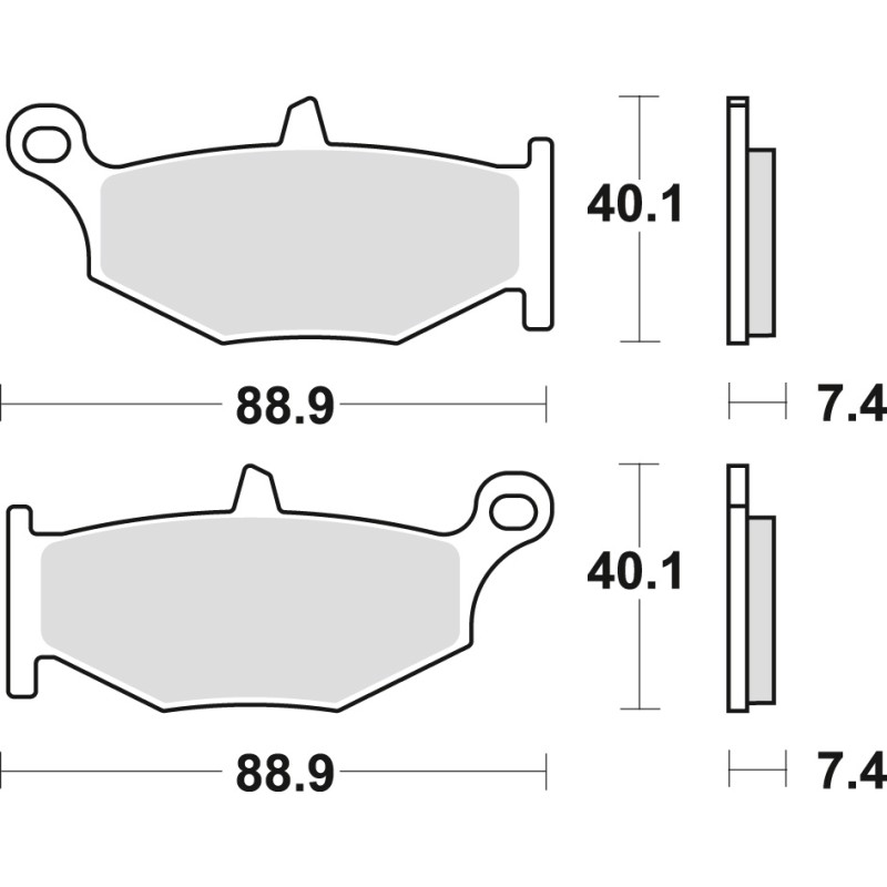 TRW ZF KLOCKI HAMULCOWE KH419 SINTER STREET SUZUKI GSR / GSXR 600 06-10, GSXR 750 06-10, DL 1000 14-, B-KING 1300 07-10, GSX 130