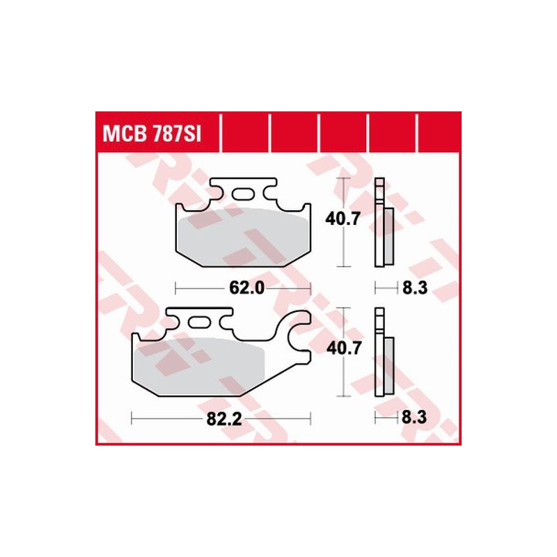 Klocki hamulcowe TRW ZF KH413 do Suzuki LTA / LTF 400 08-, LTA 450 06-12, LTA 500 09-, LTA 700 05-07, LTA 750 08-