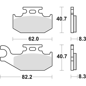 TRW ZF Klocki Hamulcowe KH414 Sinter Offroad Suzuki LTA 400 08-, LTA 450 06-12, LTA 500 09-, LTA 750 08-