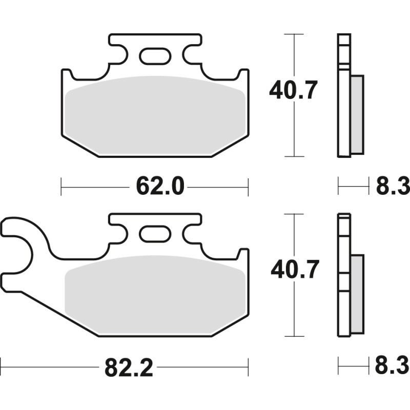 TRW ZF Klocki Hamulcowe KH414 Sinter Offroad Suzuki LTA 400 08-, LTA 450 06-12, LTA 500 09-, LTA 750 08-