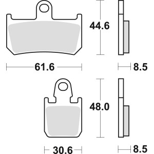 Klocki hamulcowe TRW ZF KH442/4 do Yamaha R1 06-14, MT-01 05-12, XV 1700 09-16 - przód