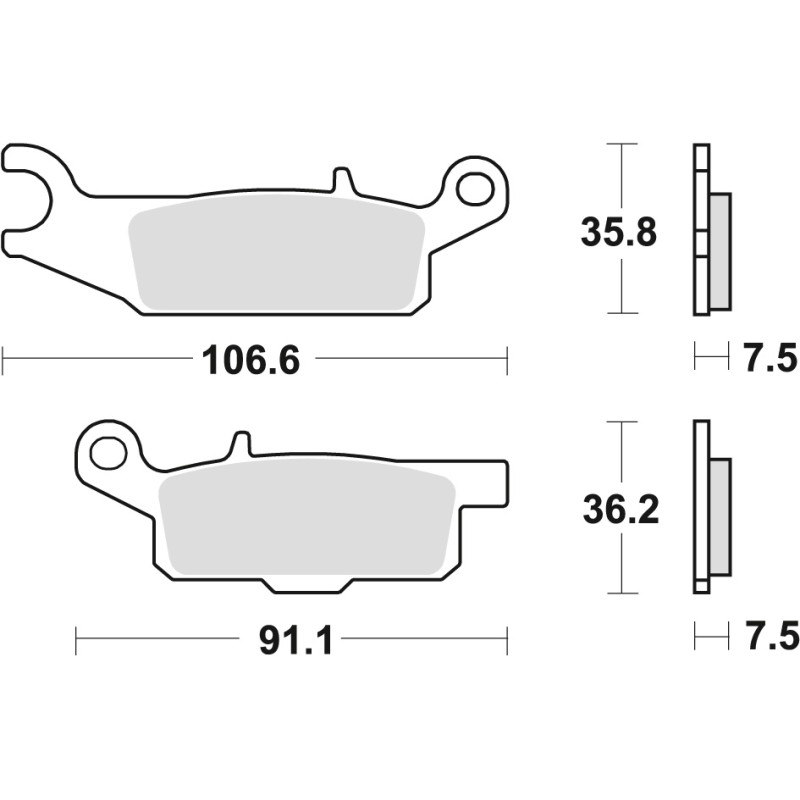 TRW ZF Klocki Hamulcowe KH444 Sinter Offroad Yamaha Raptor YFM 250 08-20