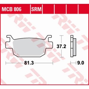 TRW ZF Klocki hamulcowe KH415 Sinter Honda Silver Wing 125 07-13, tył