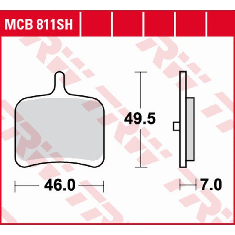 TRW ZF Klocki hamulcowe KH460 Sinter Street Buell R/CR 1125 XB3 '08-'10, EBR RX/SX 1190 '14-, tył