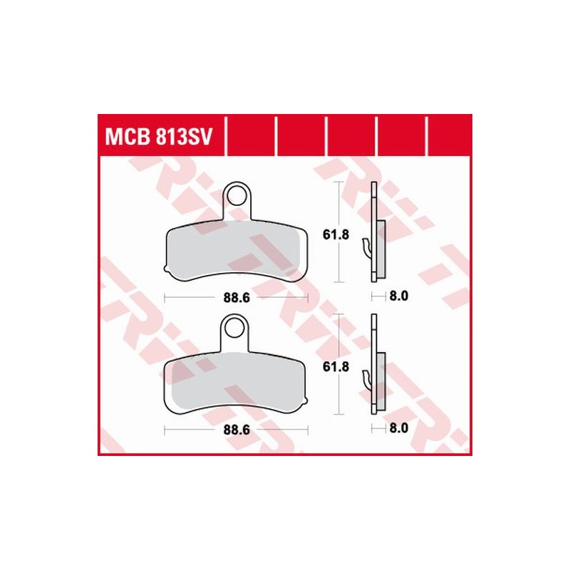 TRW ZF Klocki hamulcowe KH457 Sinter Street Harley-Davidson 1584 / 1690 / 1750 / 1800 08-17 - Przód