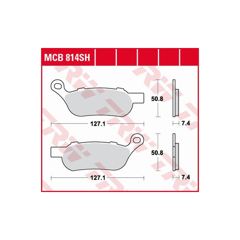 TRW ZF Klocki hamulcowe KH458 Sinter Street Harley-Davidson 1584 / 1690 / 1750 / 1800 08-, tył
