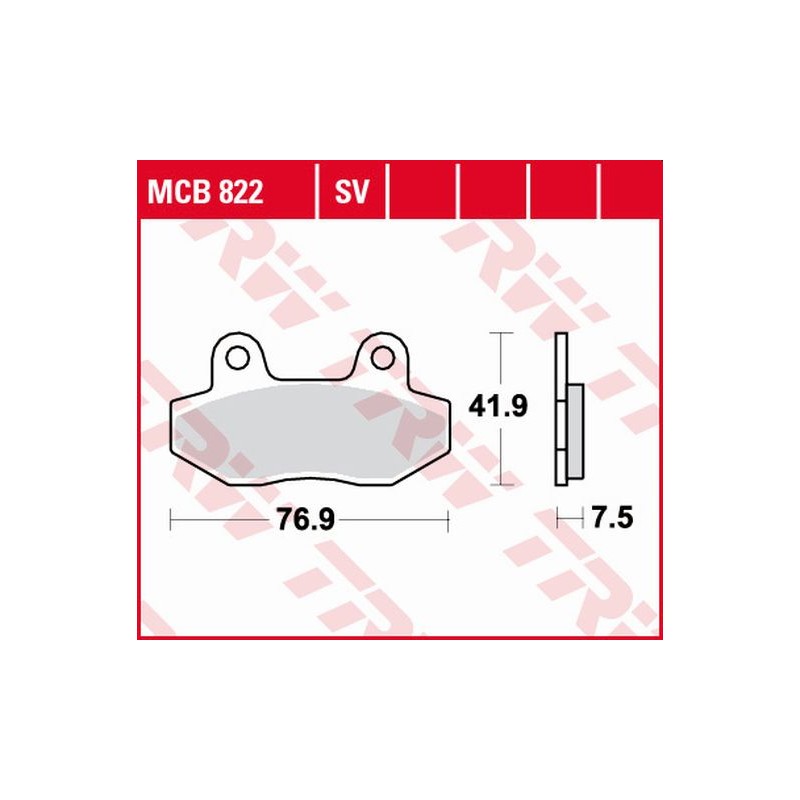 Klocki hamulcowe TRW ZF KH86 do Kymco Nexxon 50 08-10, Nexxon 125 08-, Peugeot Speedfight 50 09-15, przód/tył