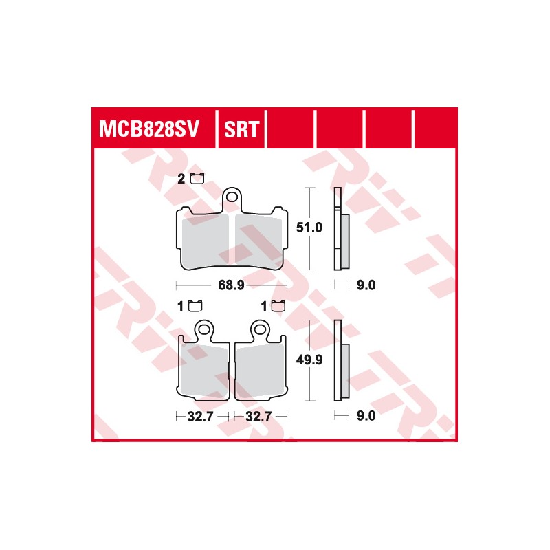 Klocki hamulcowe TRW ZF KH499/4 do Hondy VFR 1200 10-16 - przód