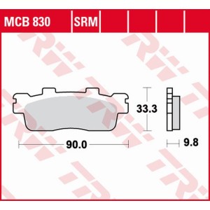 TRW ZF Klocki Hamulcowe KH498 Sinter Kawasaki J 125 '16-, J 300 '14-, Kymco Downtown 125 '09-'17, Super Dink 125 '09-'17