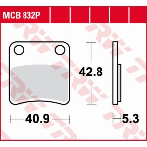 TRW ZF KLOCKI HAMULCOWE (HAMULEC POSTOJOWY) KH257/2 ORGANIC BMW C 650 11-, C-EVOLUTIONE 14-, HONDA FJS 400 09-16
