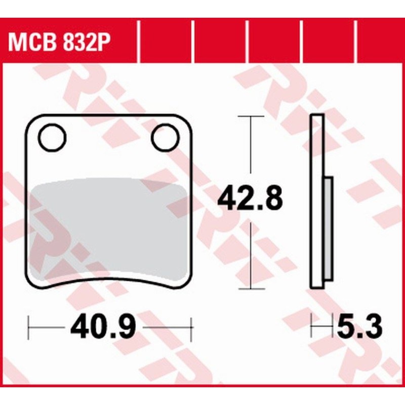 TRW ZF KLOCKI HAMULCOWE (HAMULEC POSTOJOWY) KH257/2 ORGANIC BMW C 650 11-, C-EVOLUTIONE 14-, HONDA FJS 400 09-16